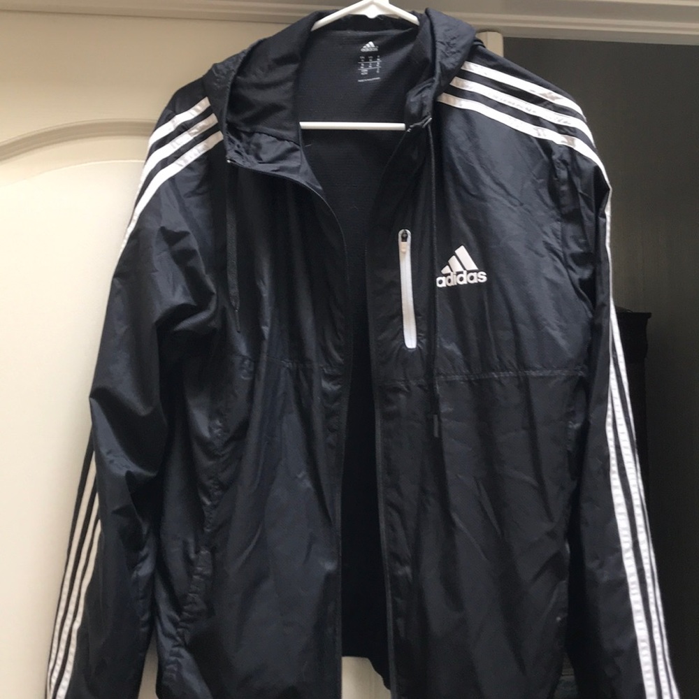 Adidas windbreaker with hood